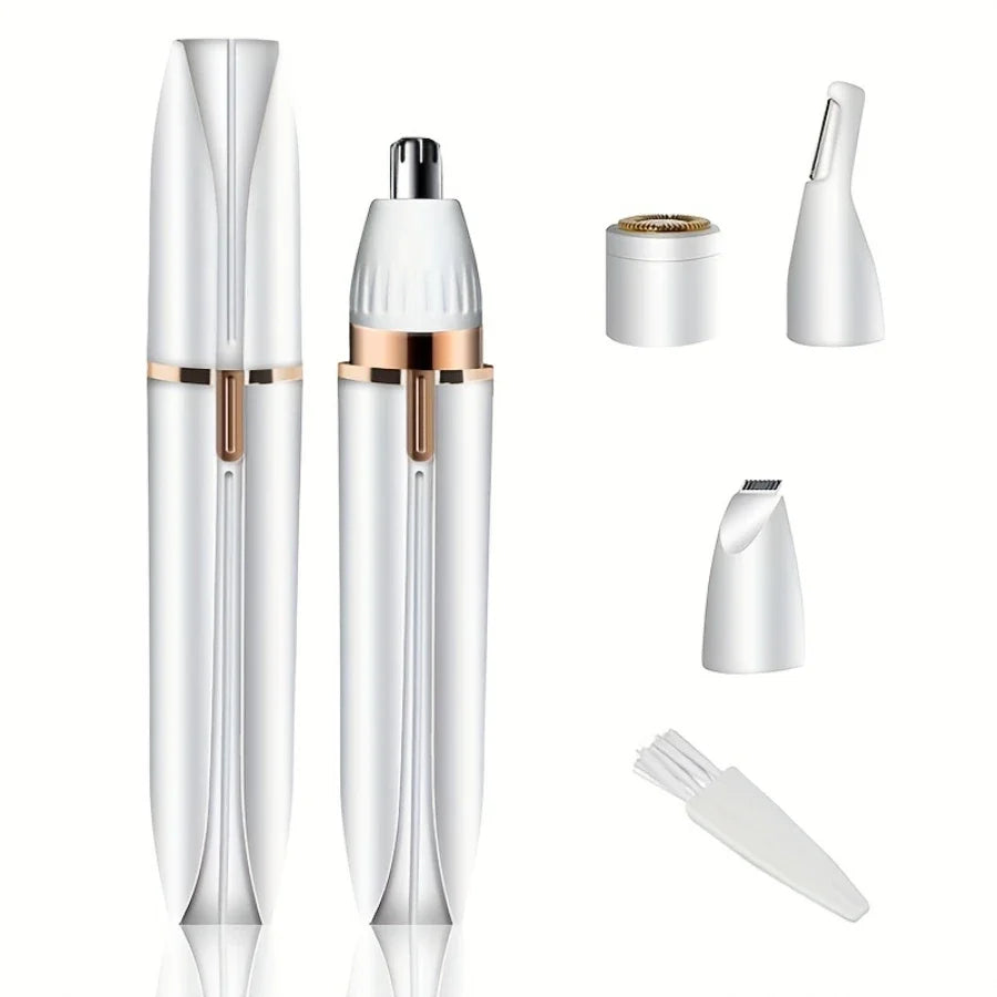4 In 1 Electric Razor for Women Full Body Shaving Facial Epilator Shaver Eyebrow Trimmer Nose Bikini Line Electric Hair Remover
