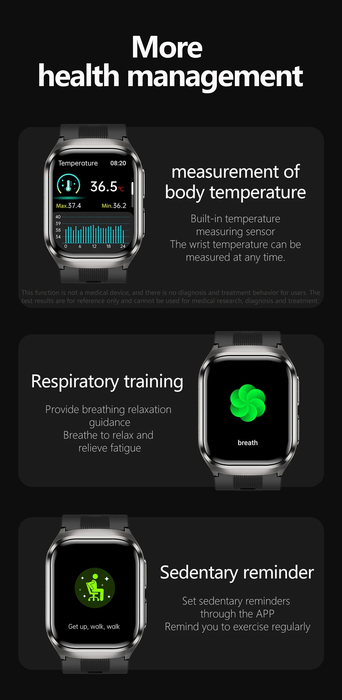 2026New Health Watch Blood Pressure Accurate Measure Smart Watches Men Uric Acid Blood Lipids waterproof Airbag Smartwatch Women