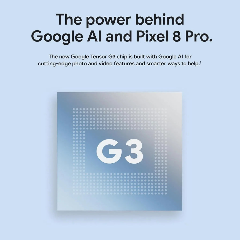 Google Pixel 8 Pro, Google Tensor G3, 6.7, 50 MP and 48 MP, OLED 120Hz, IP68/water resistant, 5050 mAh, 5G