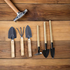 2Sets Garden Tool Set for Indoor Outdoor Gardening Hand Tools Kit with Trowel Rake Spade for Houseplants Succulents Bonsai
