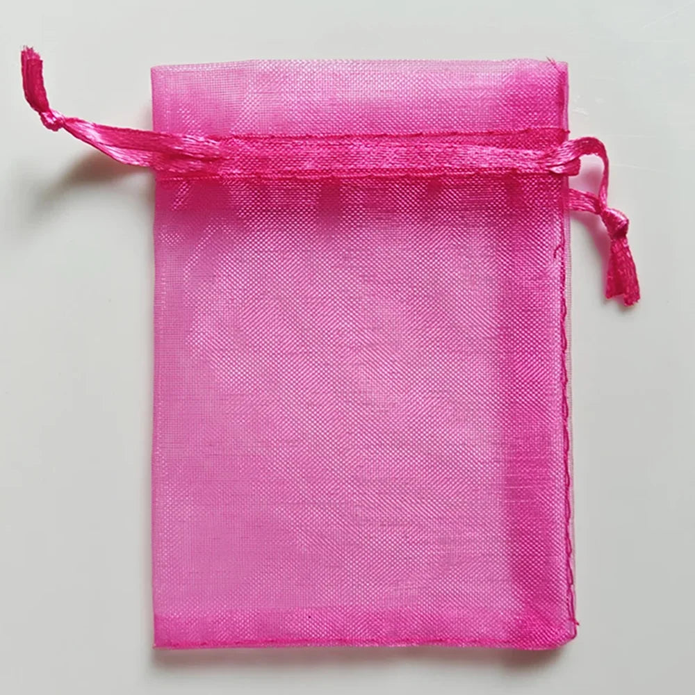 25/50/100pcs Organza Gift Bag Multicolor Drawstring Pouches For Candy Jewelry Bag Packing Wedding Gift Bags Organza Bag