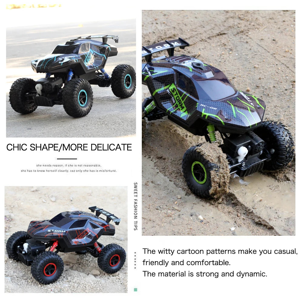 4WD RC Drift Car With Music Led Lights 2.4G Gesture Radio Remote Control Spray Stunt Car 360° Rotating Climbing Car Toys Gift