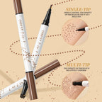 Qibest 2-In-1 Freckle Pen with Gourd-Shaped Head, Natural and Realistic, Sweat-Proof, Double-Ended Stamp Dot Pen Cosmetic Stick