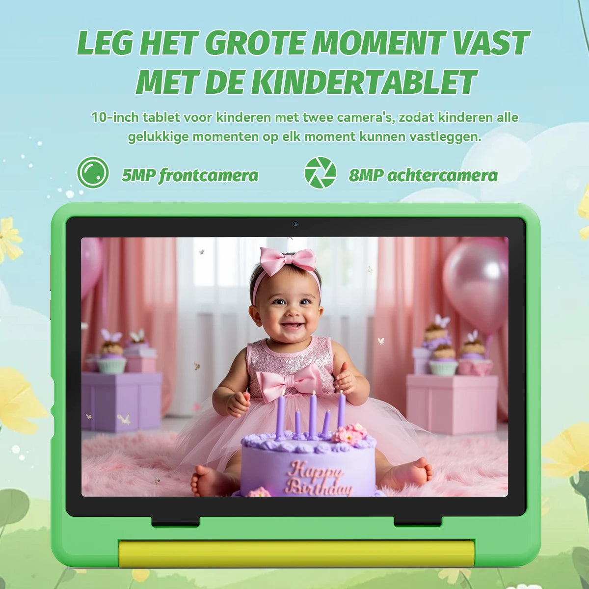 Kid Tablet 10Inch Android15 20GB RAM 64GB ROM 128GB Expandable 5000mAh 8-Core WiFi Bluetooth Children's Gift KIDOZ Kids Software