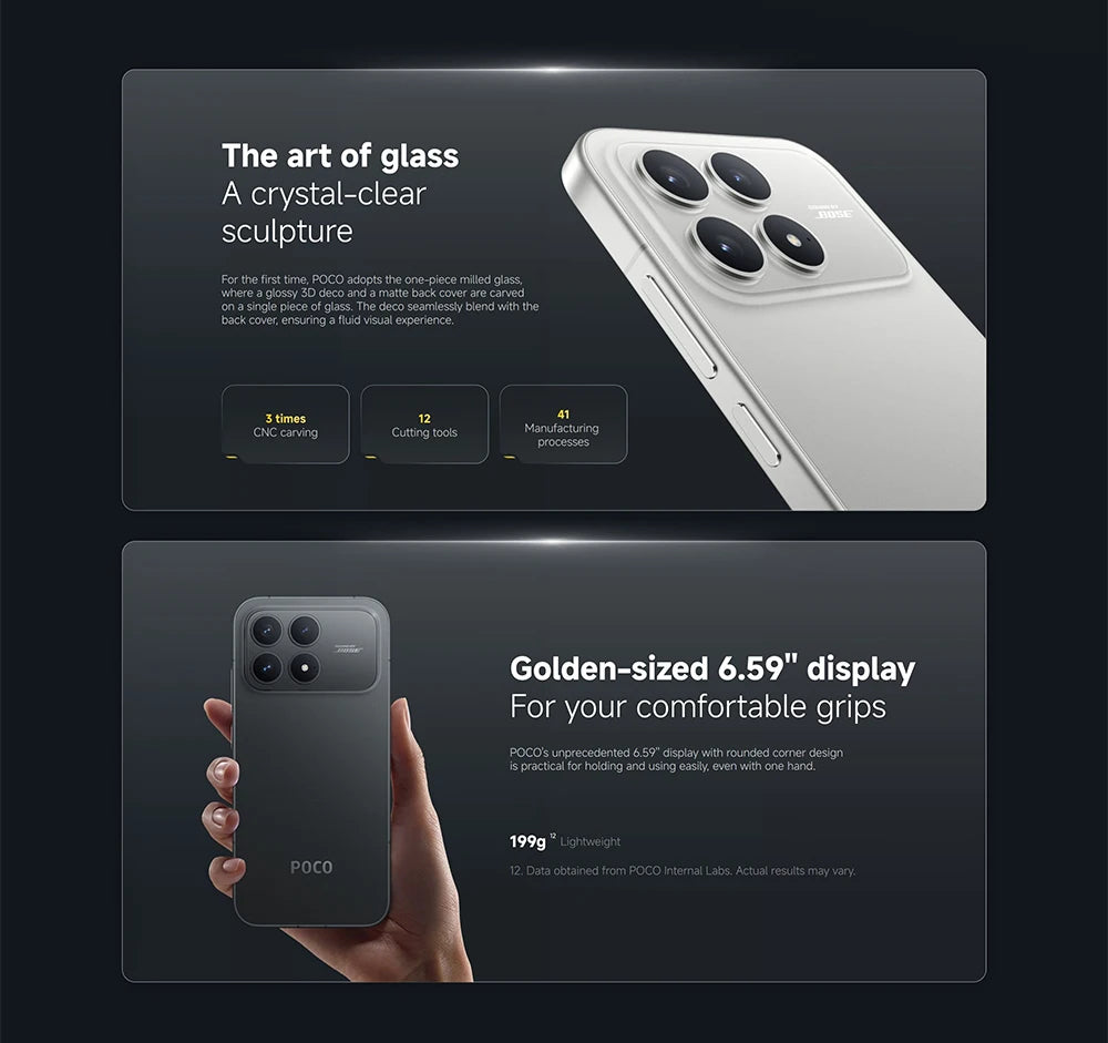 Global Version POCO F8 Pro 5G 6.59" Snapdragon® 8 Elite Mobile Platform 6210mAh 100W HyperCharge 50MP camera NFC IP68 XIaomi