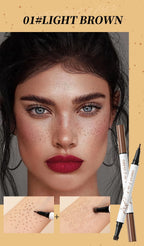 Qibest 2-In-1 Freckle Pen with Gourd-Shaped Head, Natural and Realistic, Sweat-Proof, Double-Ended Stamp Dot Pen Cosmetic Stick