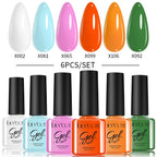 LILYCUTE Nail Gel Polish Set Pink Green Spring DIY Nail Art Design Long Lasting Soak Off UV Gel Manicure Painting Gel Vernis Kit