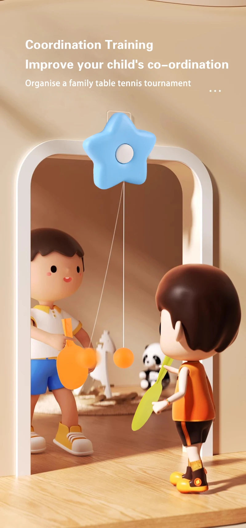 children's parent-child toys hanging table tennis trainer children's indoor practice sensory suspended birthday gifts,