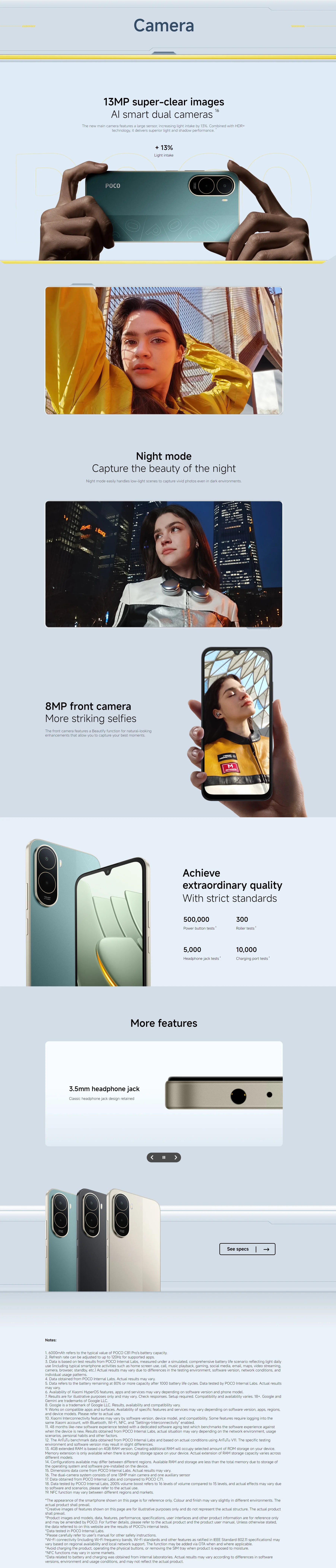 Global Version POCO C81 Pro Smartphone 6000mAh(typ) Battery 15W Charge 6.9" 120Hz LCD Display 13MP Camera NFC POCO Cellphone