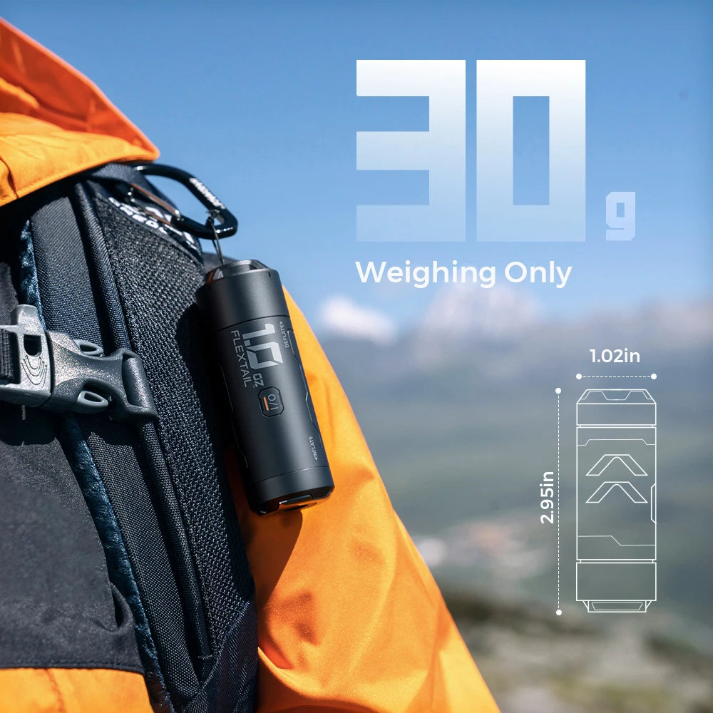 FLEXTAIL ZERO PUMP - 30g Portable Camping Air Pump Electric Inflator for Sleeping Pads, 1 Rechargeable Battery Included Ürün ana görseli