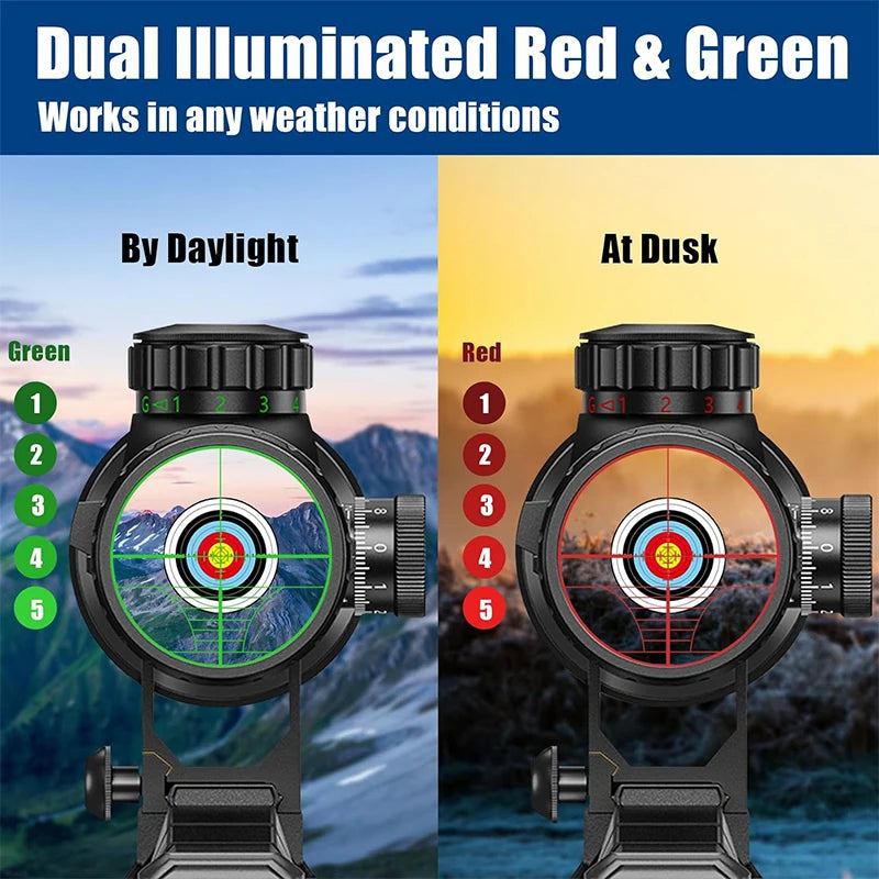 6-24x50 AOE Hunting Scopes Long-Range Scope Illuminated Red/Green Reticle Tactical Optical Sight Secondary image