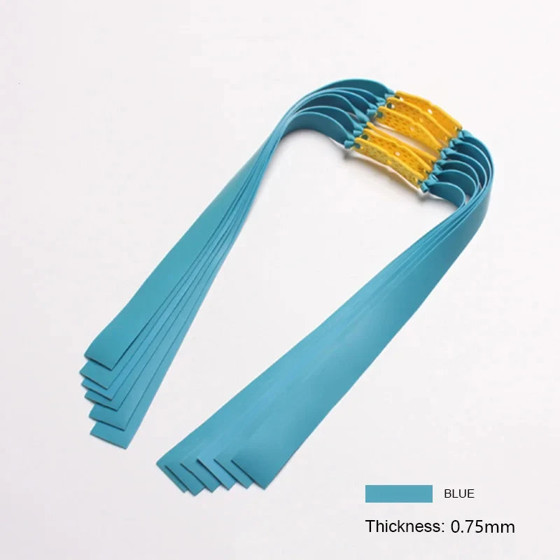 6pcs Slingshot Hunting Powerful Flat Rubber Band 0.45-1.4 mm High Elasticity Outdoor Catapult Shooting Accessories