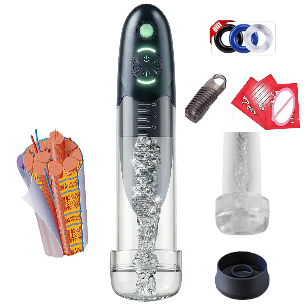 Penis Pump Penile Thicken Penis Exerciser Sex Toys for Man Electric Sextoys Dick Enlargement for Men Cock Stretch Devices Main image
