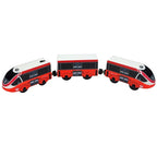 Train Track Wooden Train Toys Magnetic Set Electric Car Locomotive Diecast Slot Fit All Wood Brand Biro Railway Tracks For Kids