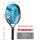 Kawasaki Beach Tennis Racket Carbon Fiber Soft Face Tennis  Paddle  Racquet with Protective Bag Cover