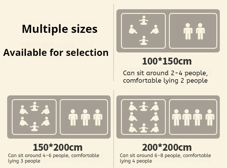 Thick Waterproof Picnic Mat Portable Foldable Ground Blanket for Camping Hiking Beach Grass Outdoor Activities Moisture Proof