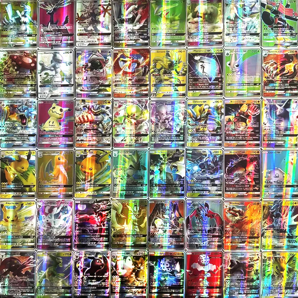 10-100Pcs Pokemon Cards English French Spanish German Italian GX Team Vmax EX Shining Game Battle Trading Collection Card Toys