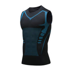 Compression Tank Top Men Gym Shirt Sleeveless Quick Dry Printing Sportswear Male Fitness Bodybuilding Vest Workout Muscle Top