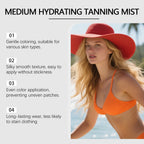 Self Tanning Spray Natural Sunless Tanner for Face Body Hydrating Lightweight Sunless Tanning Spray Natural Brown Tone Even Glow