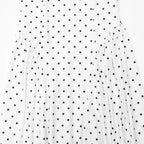 Talenza White Polka Dot Long Dress Summer Sexy High-Waisted Vintage Print Sleeveless Dress Casual Party Vacation New Women Dress