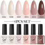 LILYCUTE 6PCS Gel Nail Polish Set Summer Neon Nail Gel Kits For DIY Nail Vernis Semi Permanent UV Lamp Gellak Nail Varnish Set
