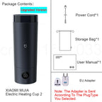 MIJIA Portable Electric Heating Cup 2: 350ml,6-Level Temp Control,12-Hour Keep Warm,316L Stainless Steel, Travel-Friendly