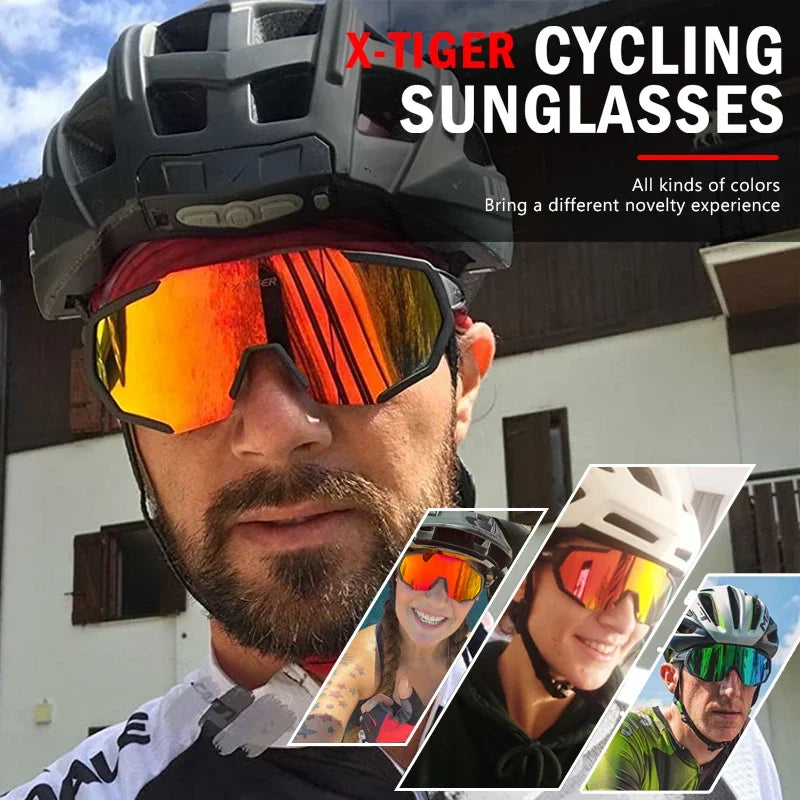 X-TIGER Cycling Glasses Polarized Glasses Bike Eyewear Sports Men's Photochromic Sunglasses MTB Road Bicycle Goggles 3/5 Lens Secondary image