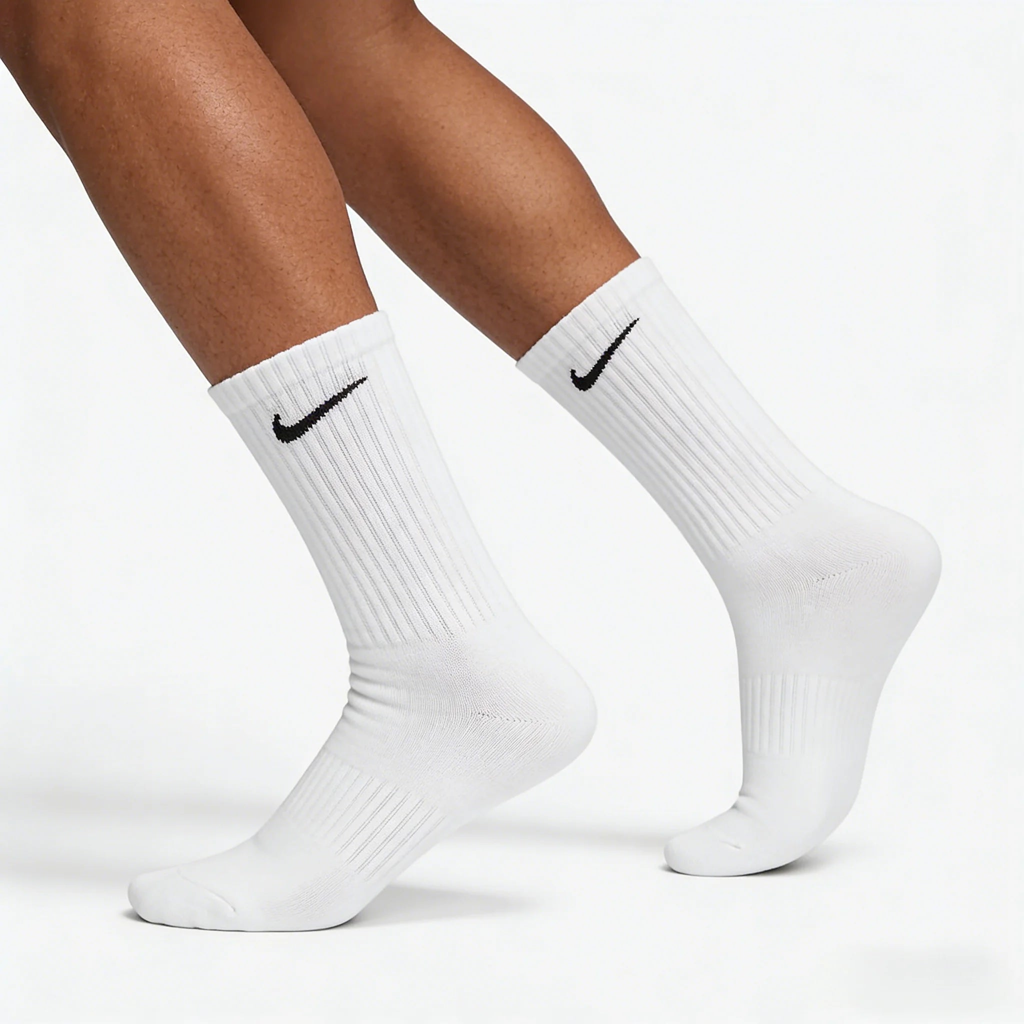 Nike Logo Athletic High-Top Socks Training Mid-Calf Socks Unisex Style Combo Pack White SX7676-100 Ürün ana görseli