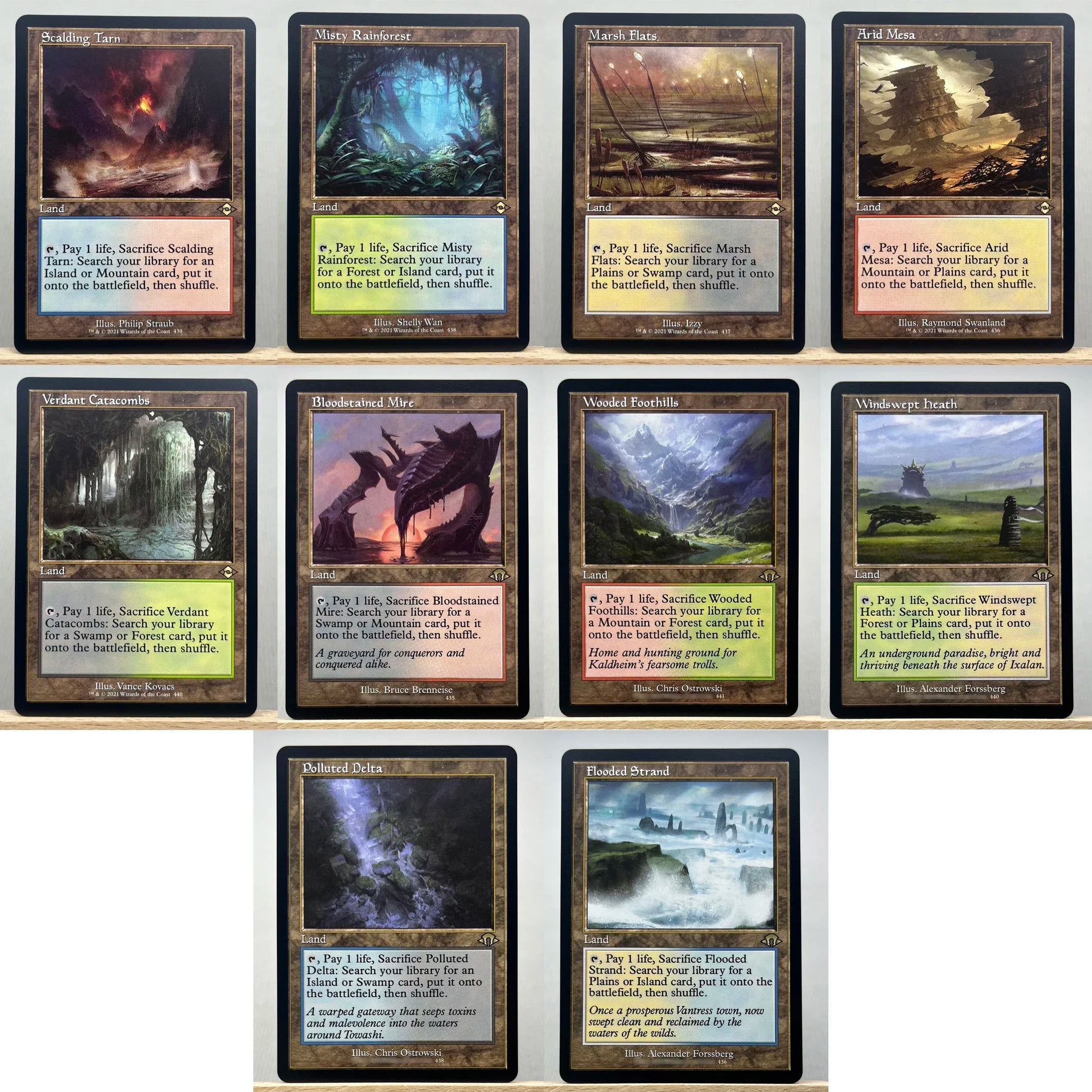 MH3 MH2 HOLO10-03 TCG magical Cards for Home Play Proxy fetch land Marsh Flats the Arid Mesa Misty Rainforest gathering Ürün ana görseli