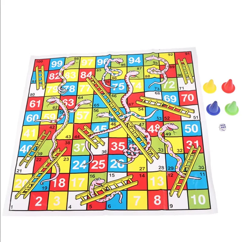 Chess Snake Ladder Flight 38cm/14.96inch Educational Children Toys Interesting Board Game Set Portable Flying Chess Board Game Ürün ana görseli
