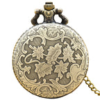Retro Charm Neutral Handsome Fashion Dragon Carving Quartz Pocket Watch Steampunk Men's and Women's Necklace Pendant Gift