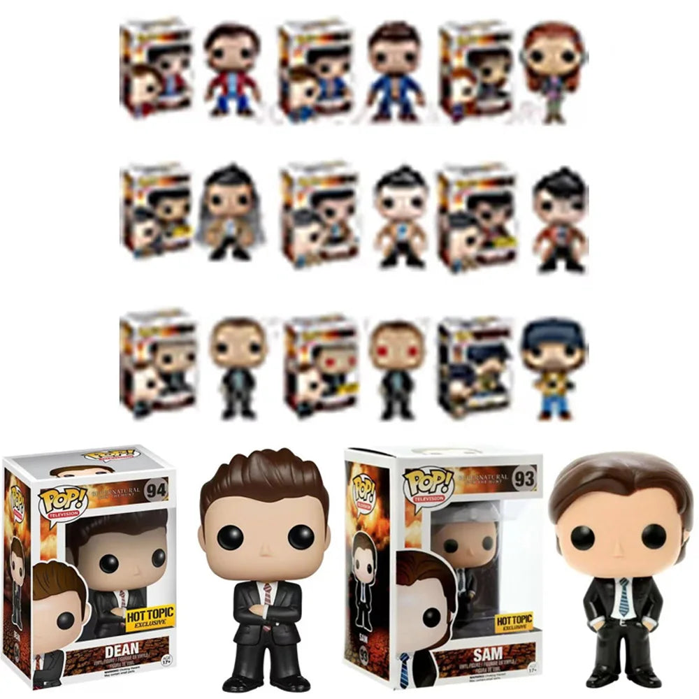 Funko Pop Supernatural Sam #93 Dean #94 Castiel #95 Charlie Crowley Bobby Singer Action Figure Toys POP-SPN Vinyl Doll Kids Gift Ürün ana görseli