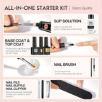 39pcs Nail Extension Gel Kit - contains all the basic nail tools, easy to use for beginners Easy salon nail construction gel