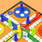 International Ludo Board Game for Kids: Portable Folding Chess Set, Educational Toy, Party Table Game for Elementary Students