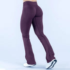 NCLAGEN Vision Flares Women's Gym Fashion Yoga Pants Front Cross High Waist Seamless Sports Leggings Fitness Wide-leg Trousers