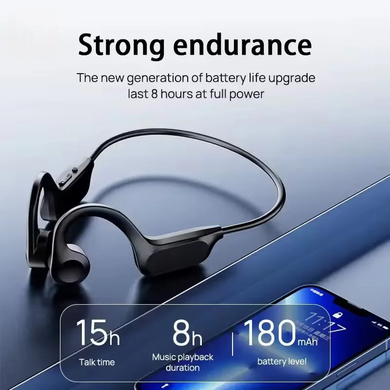 Lenovo Hot Real Bone Conduction Sport Headphone Wireless Earphone Bluetooth-Compatible Headset Hands-free with Mic for Running