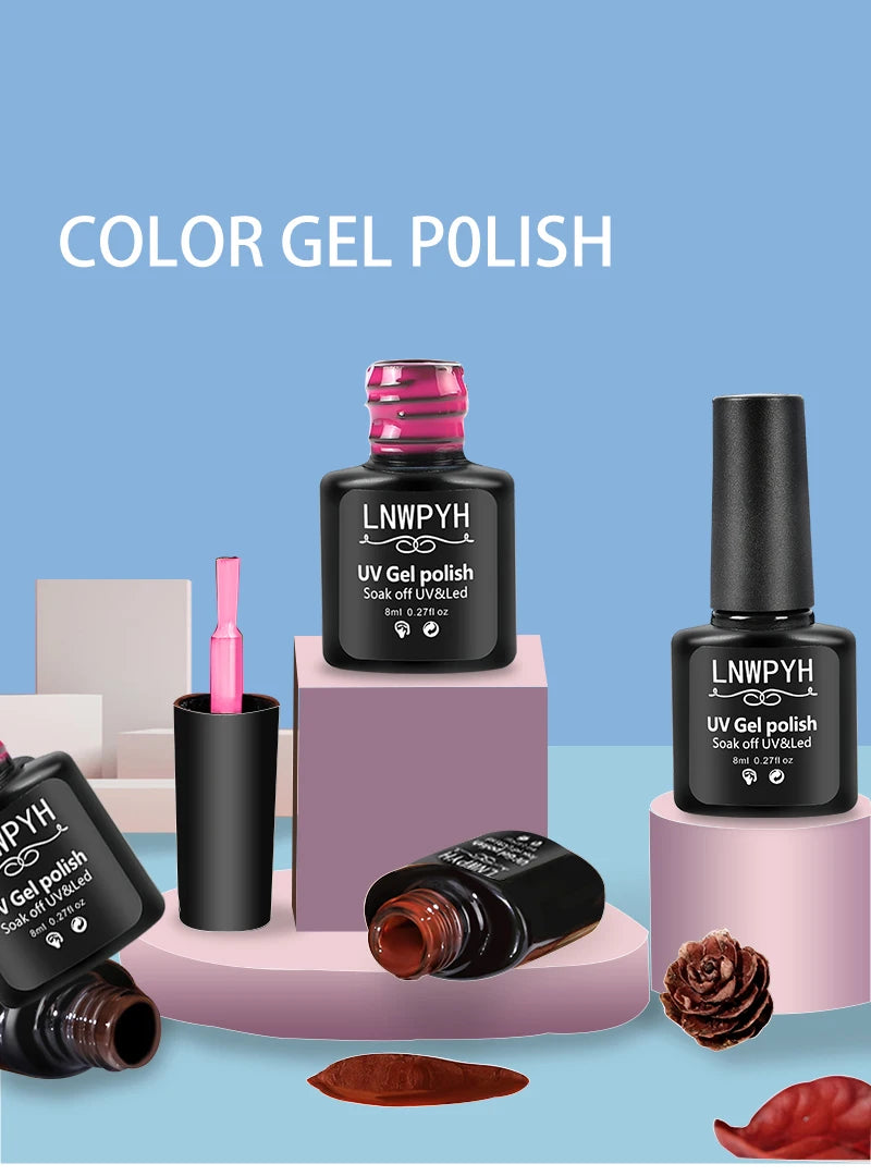 Gel Varnish Kit Professional Nail Gel Kit With Nail Dryer Soak Off Nail Gel Polish Kit  Base Coat  Top Coat Manicure Tools Set