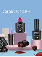 Gel Varnish Kit Professional Nail Gel Kit With Nail Dryer Soak Off Nail Gel Polish Kit  Base Coat  Top Coat Manicure Tools Set