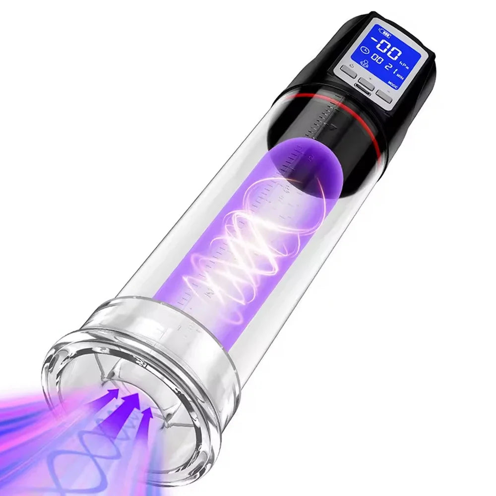 Automatic Penis Pump Suction Vacuum Male Masturbation Penis Extender Dick Erection Enhancement Trainer Adult Sex Toys Main image