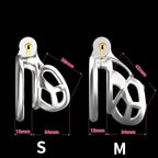 Stainless Steel Male Chastity Cage Cock Mamba Penis Ring Chastity Belt BDSM Erotic Urethral Lock Double-Arc Ring Sex Toy