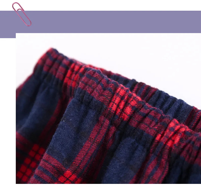 Men's Home Suits Long-sleeved Trousers Suits for Autumn and Winter Pijamas for Men Flannel Plaid Design Pajamas for Men