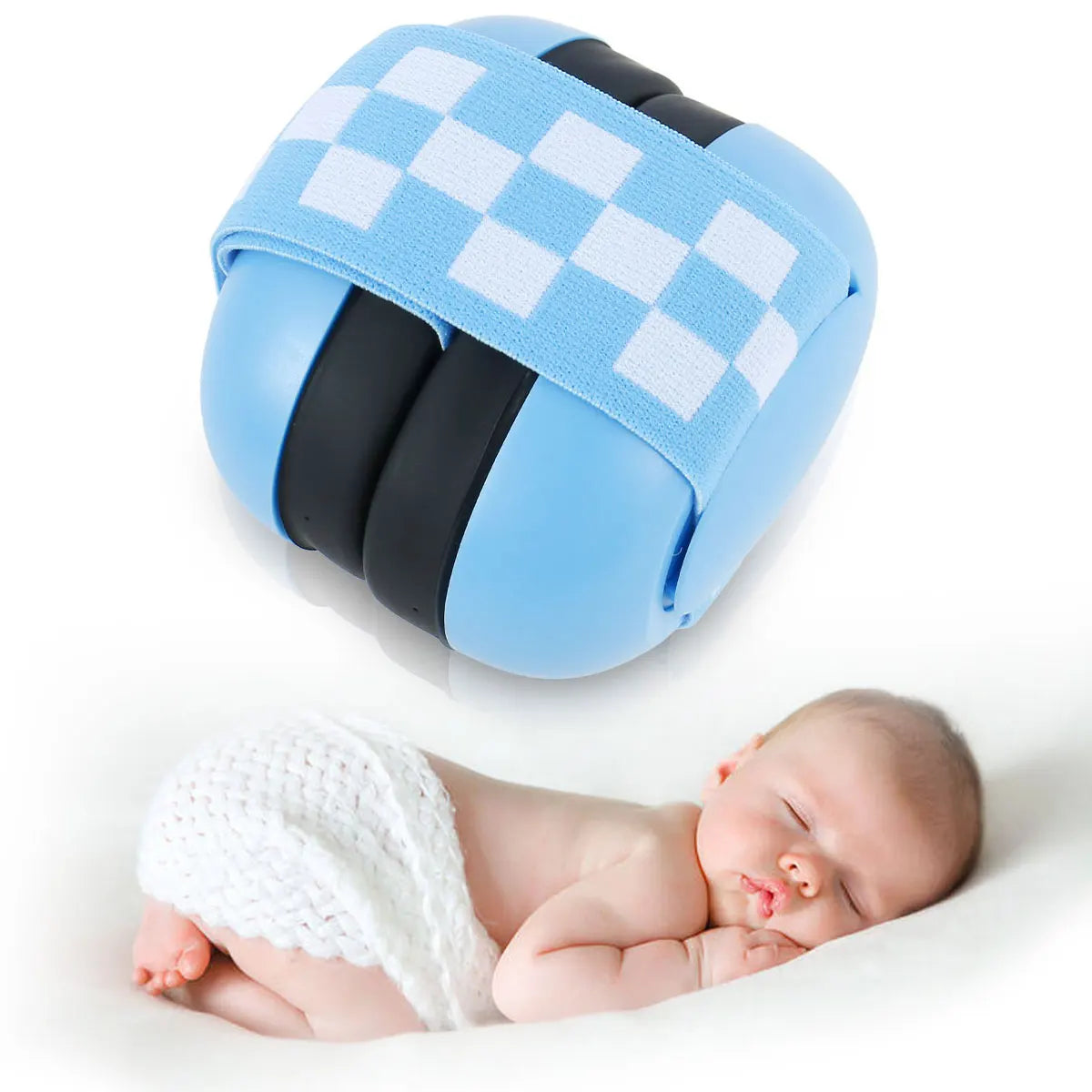 Baby Anti-Noise Earmuffs Sleeping Ear Protector Hearing Security Protection with Elastic Strap Kids Noise Cancelling Headphones