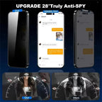 Privacy Screen Protector For iPhone 17 Pro Max 16E Air 16 11 14 13 12 Mini 15 X XR XS Dust Free Installation Anti-spy Glass Film