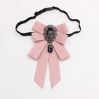 Luxury Ribbon Ribbon Bowtie Rhinestone Handmade Bow Tie Fabric Cloth Art Crystal Neck Tie For Men and Women