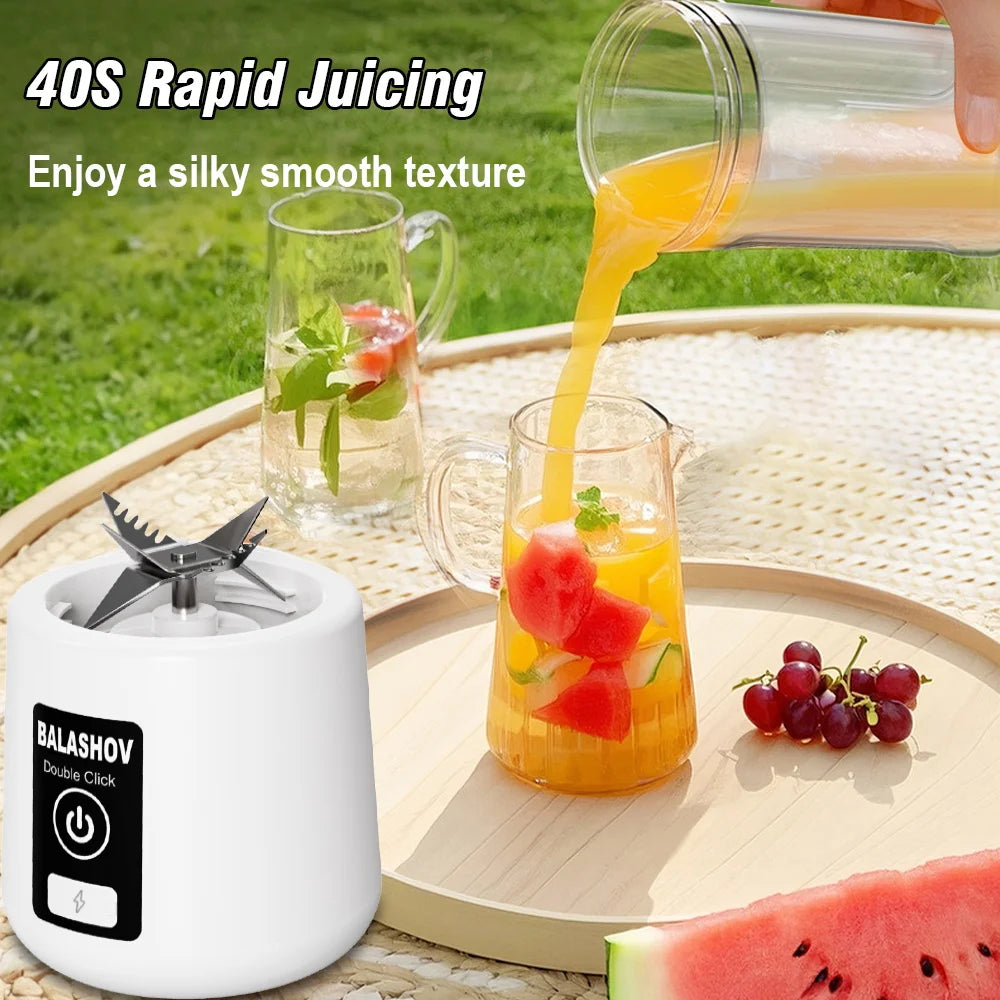 Portable Juicer Blender 450ml Juice Maker USB Rechargeable Lemon Orange Fruit Juicing Cup Electric Juice Machine Travel Juicers