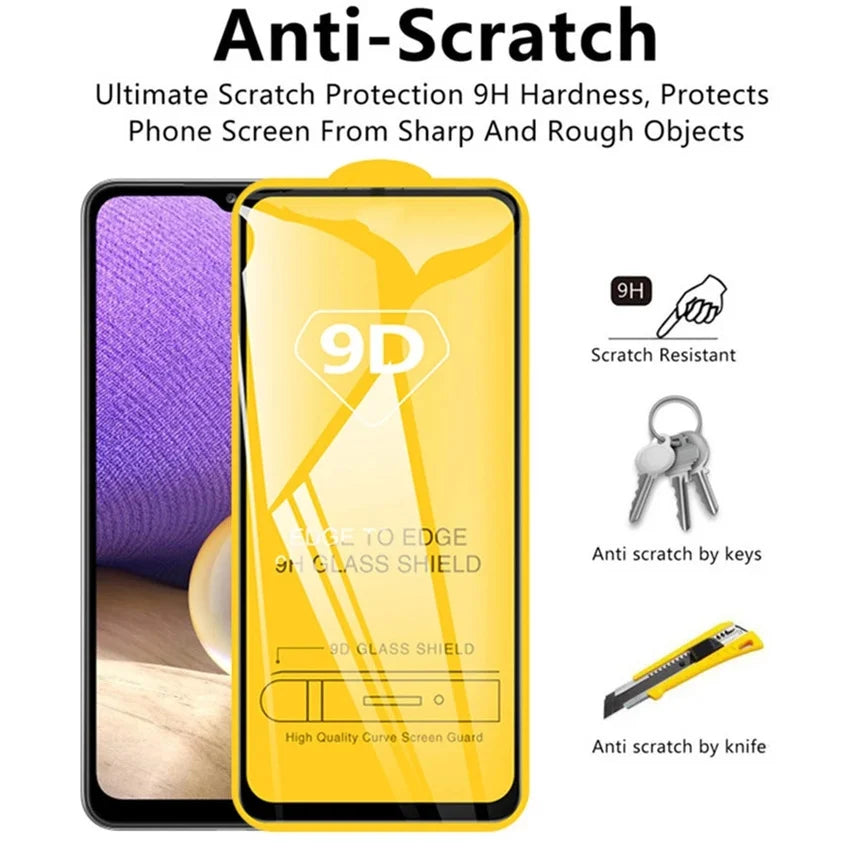 1-5PCS 9D Full Cover Tempered Glass For iPhone 17 16 15 11 12 13 14 Pro Max 16E Screen Protector For iPhone 13 Mini XR X XS Max