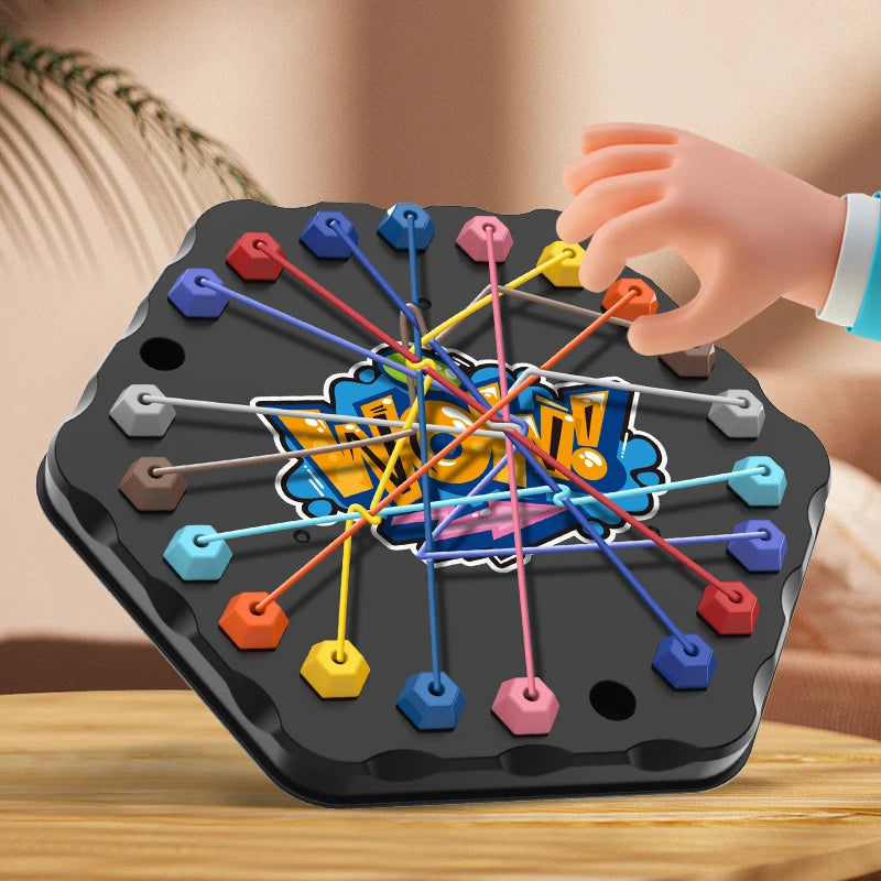 Kids Rope Knots Puzzle Board Game Color Line Twisted Connected Ropes Logic Thinking Table Game Parent Child Interactive Toy Ürün ana görseli
