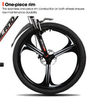 HILAND Mountain Bike, 3 Spokes, 18 Speeds Drivetrain, Aluminum Frame 26 Inch Wheels, Disc-Brake Bike for Men Women Men's MTB