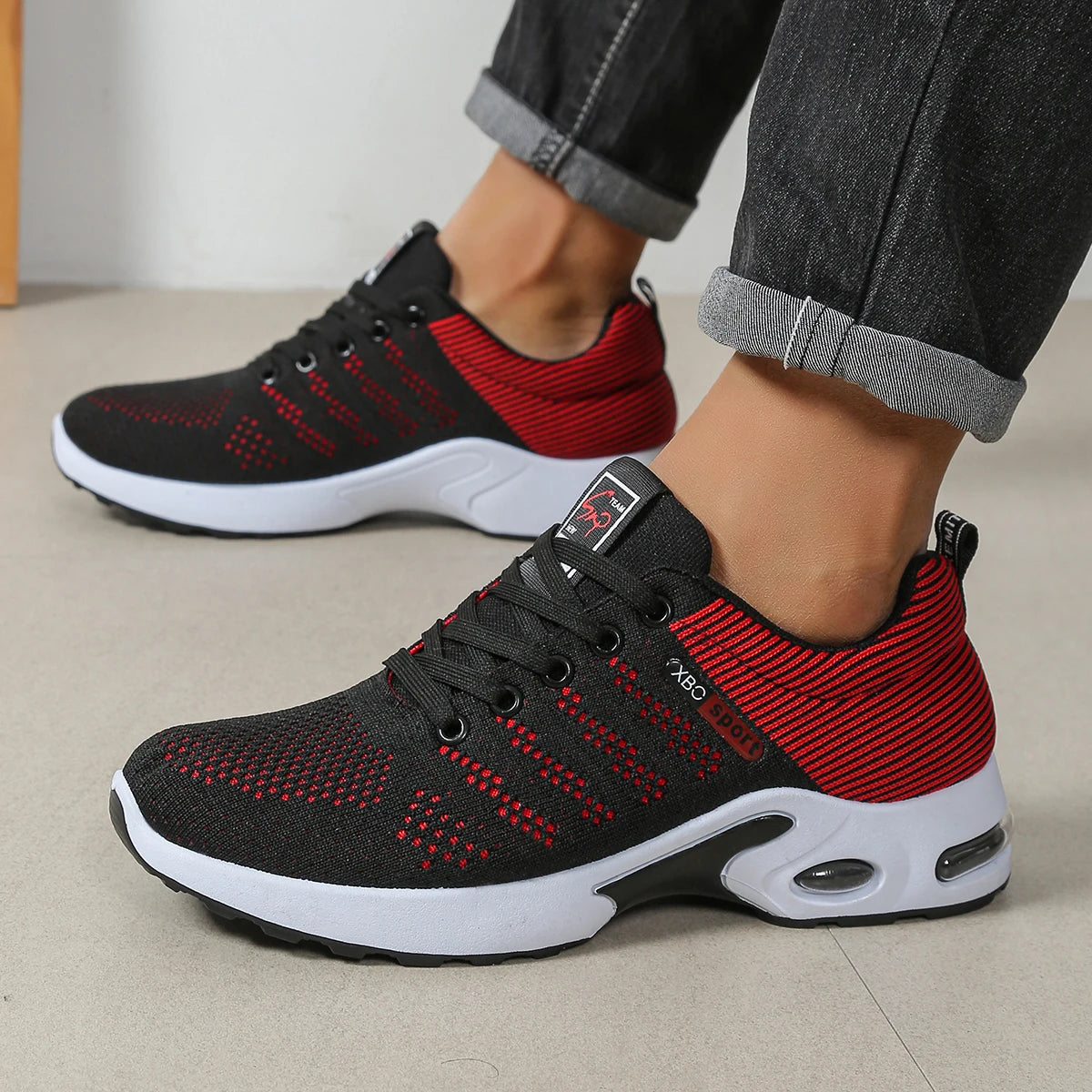 Men's shoes Fashion Super Breathable Lace-Up Running Shoes - Non-slip, durable and pillow comfort - Men's Fashion Sneakers Main image