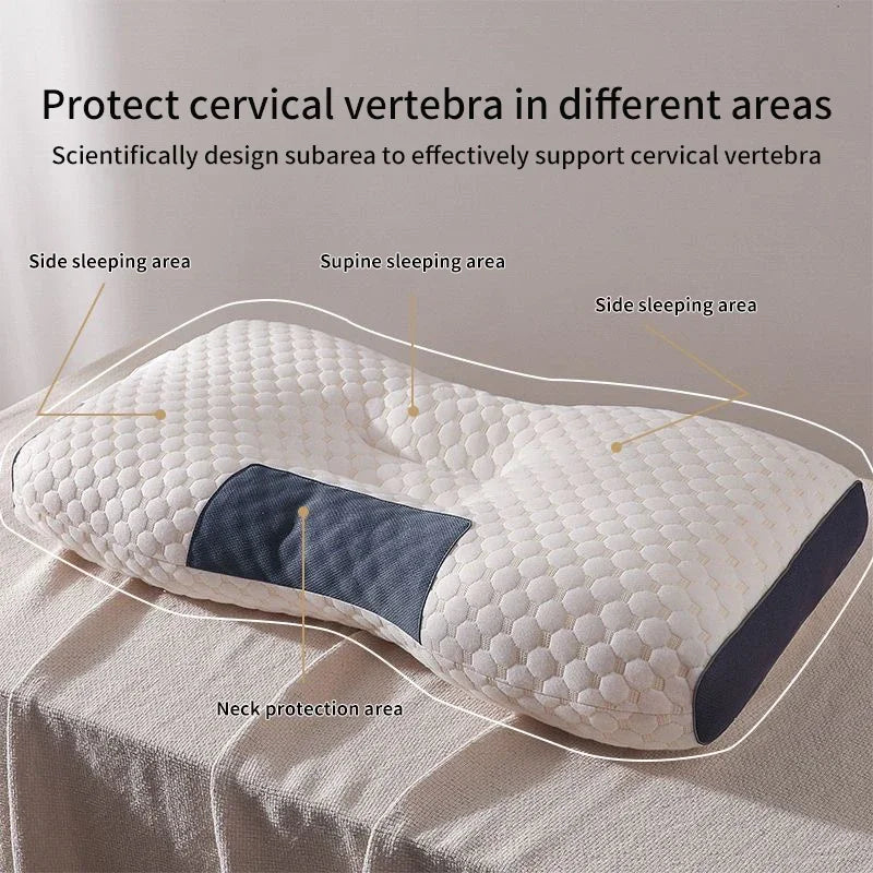New Neck Pillow Help Sleep And Protect The Neck Cervical Orthopedic Soybean Fiber Massage Household SPA Pillow For Sleeping